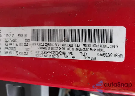 2014 Ram Promaster 3500 High Roof z USA, uszkodzony, nr VIN 3C6URVHG4EE102946